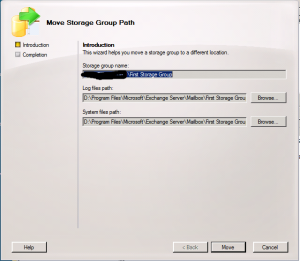 Move Storage Group Path Wizard