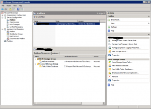 Exchange Server 2007 Management Console