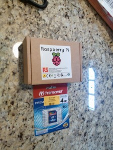 RS Electronics Box containing Raspberry Pi and 4GB SD Card