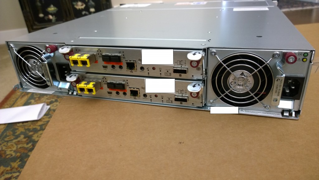 HPe MSA 2040 Dual Controller - Rear Image