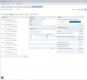 HP Inight Control for VMWare Overview in Web Client