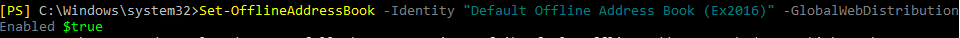 Set Offline Address Book Microsoft Exchange 2016 Default Set-OfflineAddressBook 