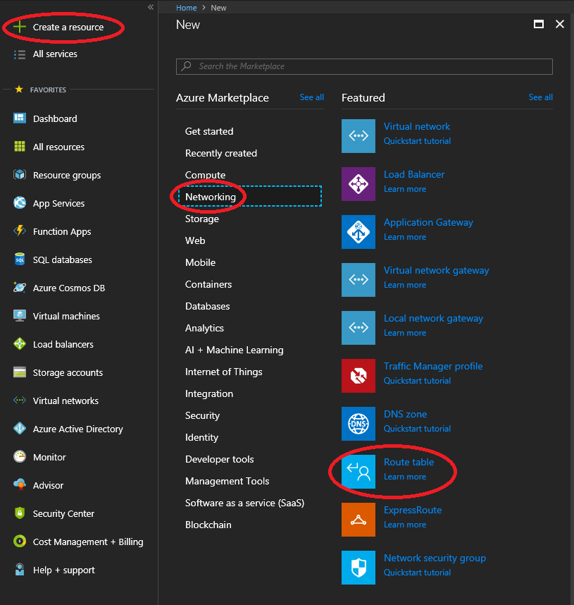 Sophos XG Azure Add Resource Route Table