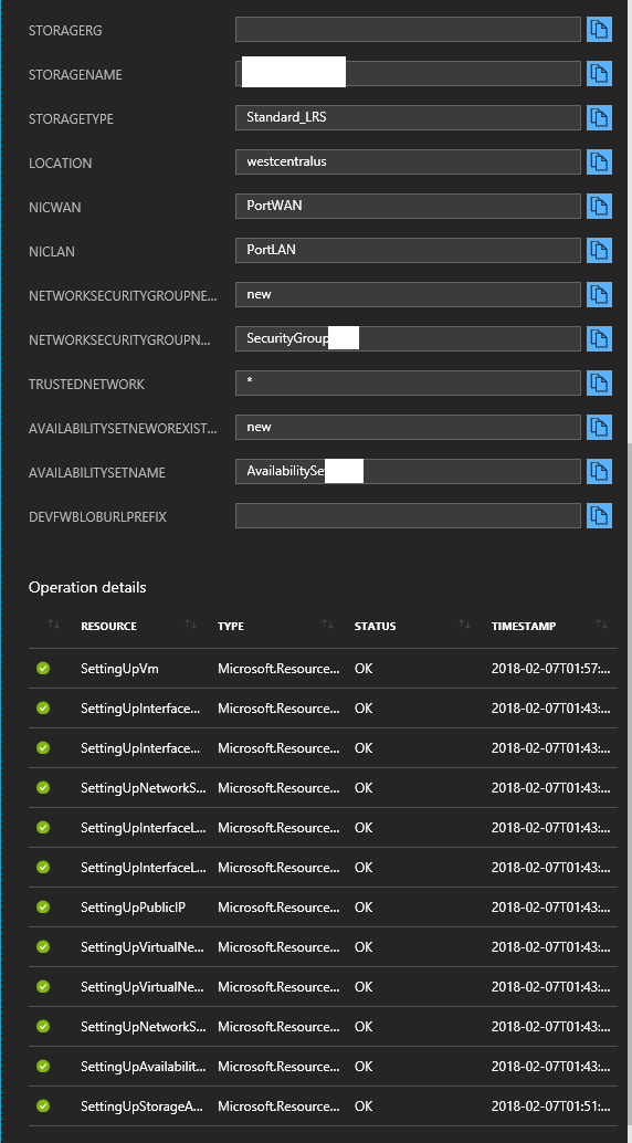 Sophos XG Azure Successful Deployment Template Page 2