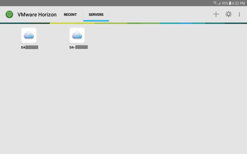VMware Horizon View Mobile Client Android Server List
