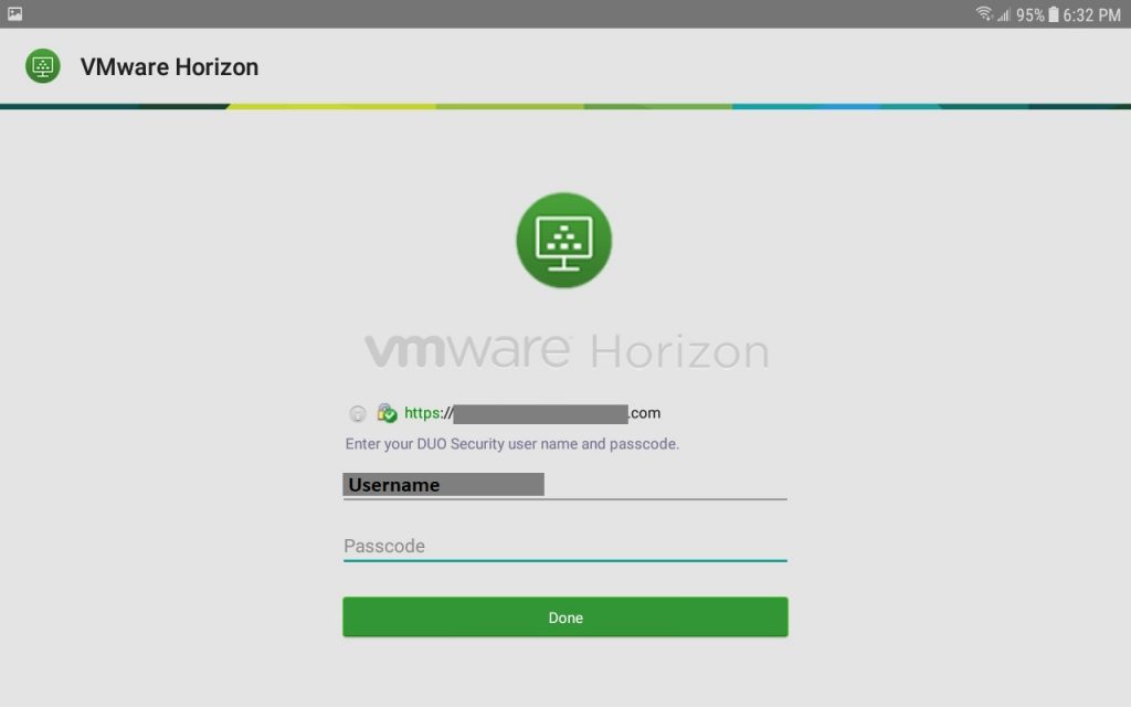 VMware Horizon View Mobile Client Android Server Login