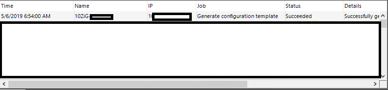 Generate configuration template task list