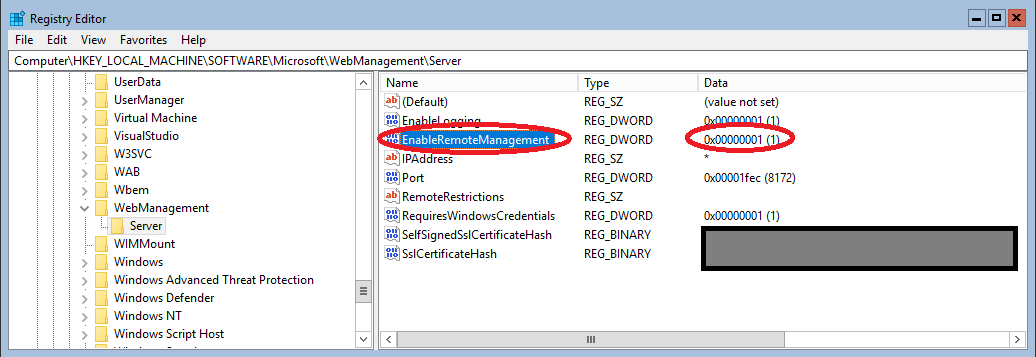 Registry Modifcation of EnableRemoteManagement