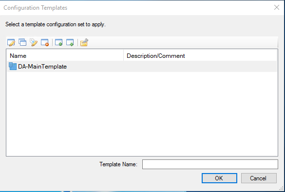 10ZiG Apply Template Window Dialog Box