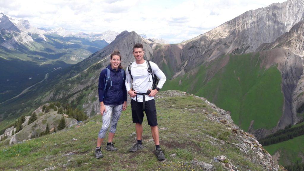 Stephen Wagner and Elisha posing on King Creek Ridge