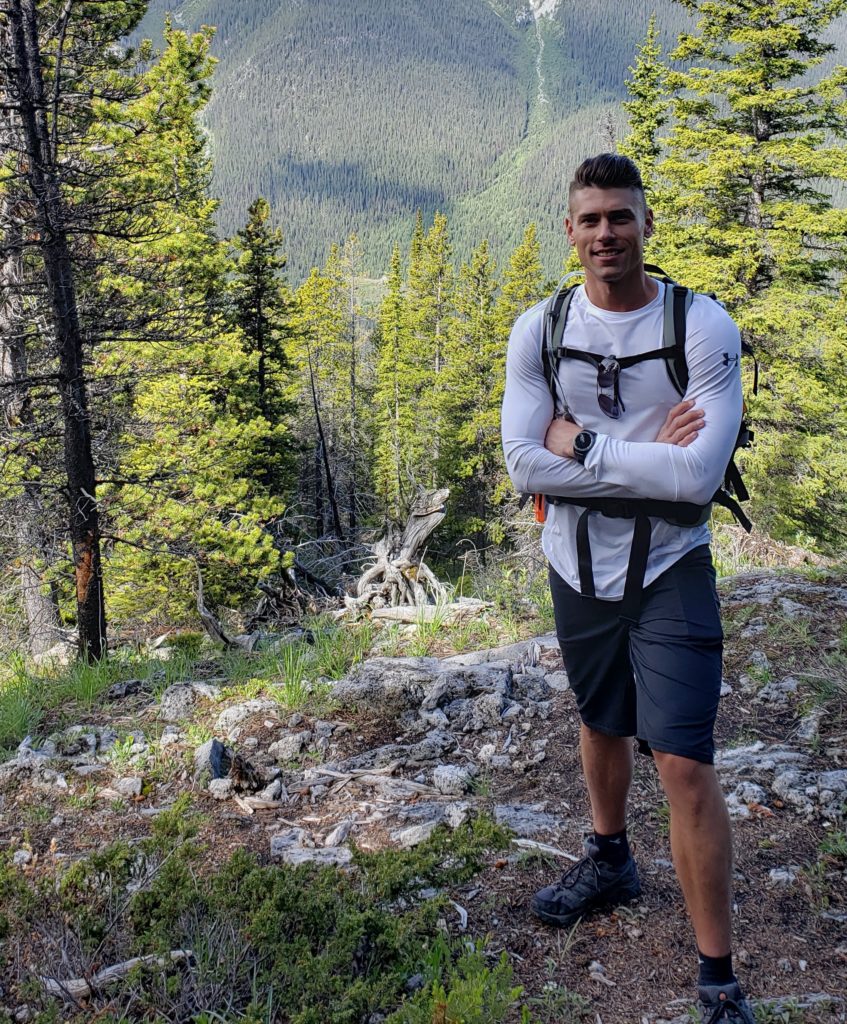 Stephen Wagner Posing on Mount Lawrence Grassi while Hiking