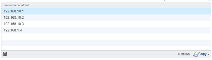 List of Servers/IPs for NFS Multipathing on ESXi Add Datastore dialog box