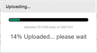 Screenshot of Upload status on HPE MSA Array Log File