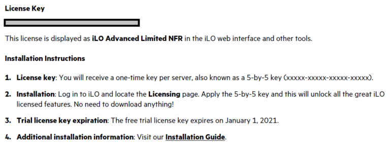 Free HPE iLO Advanced License - The Tech Journal