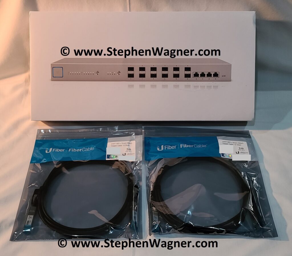 Picture of Ubiquiti UniFi 16 XG Switch with UDC-1 DAC SFP+ Cables