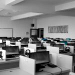 Picture of a business office with cubicles