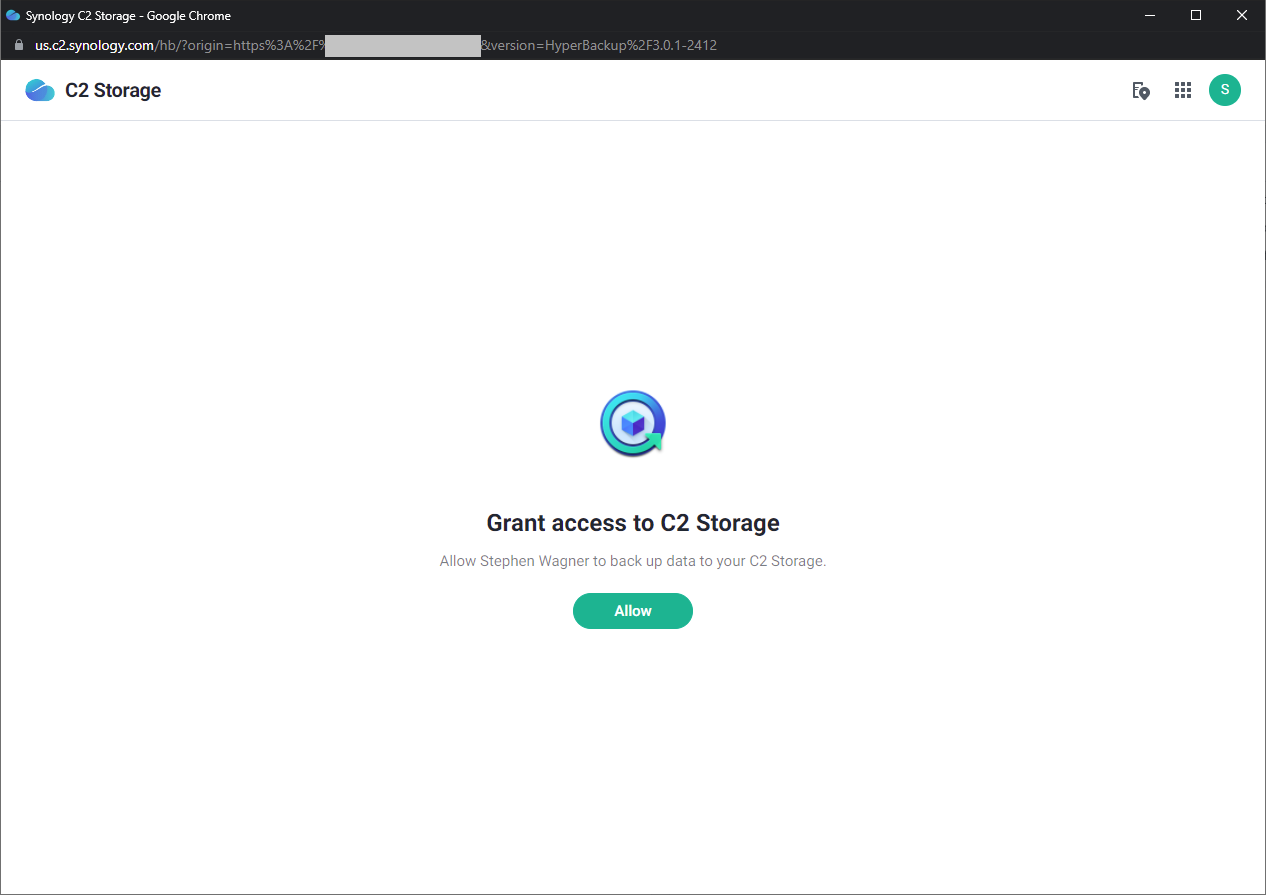 Synology C2 Storage - Grant Access