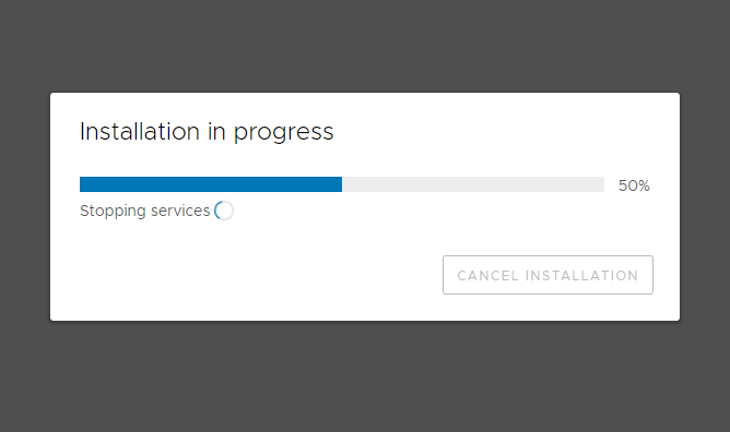 vCSA Update Installation