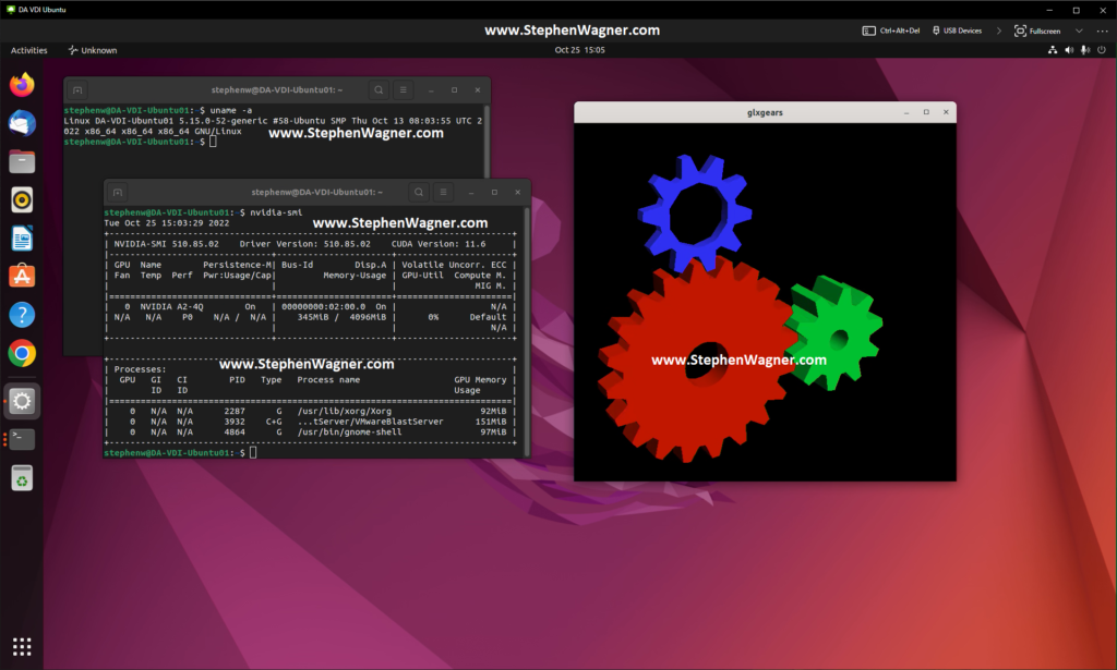 Screenshot of Horizon Agent for Linux on Ubuntu 22.04 LTS