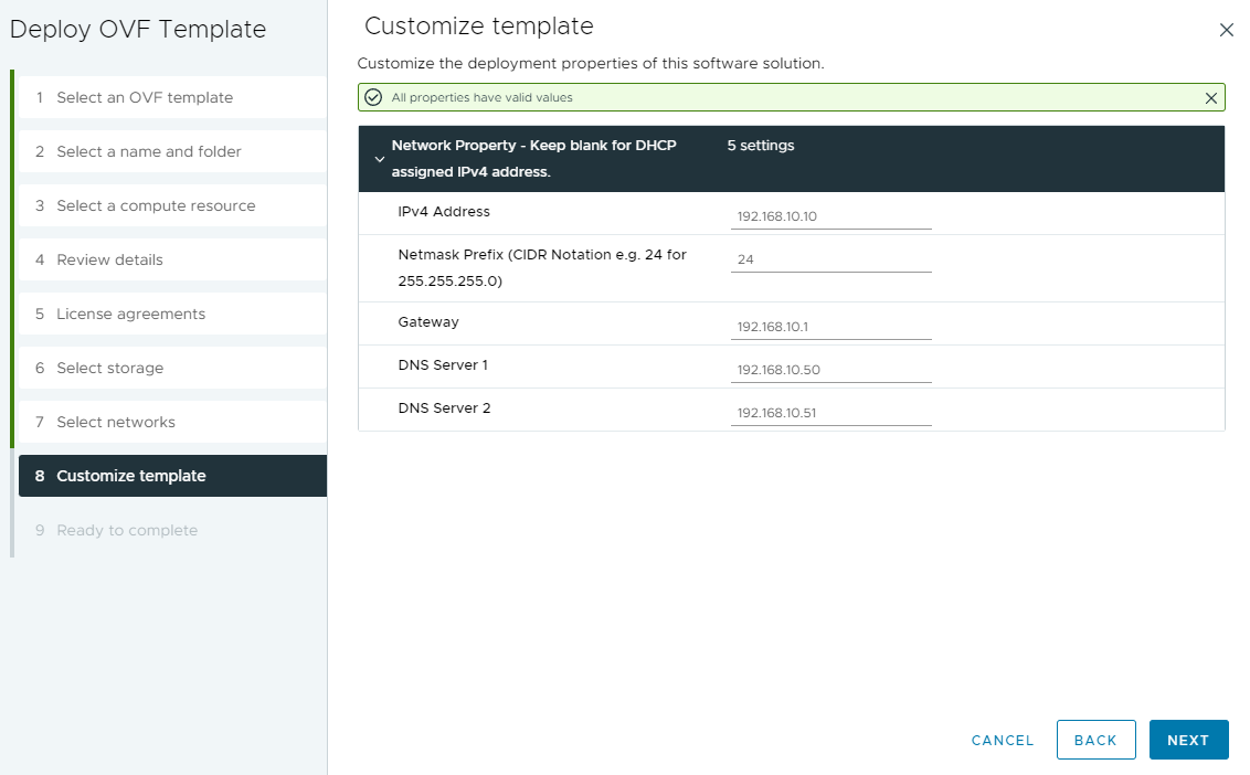 NVIDIA GPU Manager OVA Network Configuration